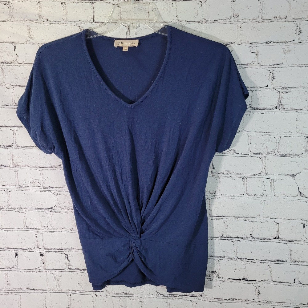 Philosophy Modal‎ Knotted short sleeve shirt Sz Medium